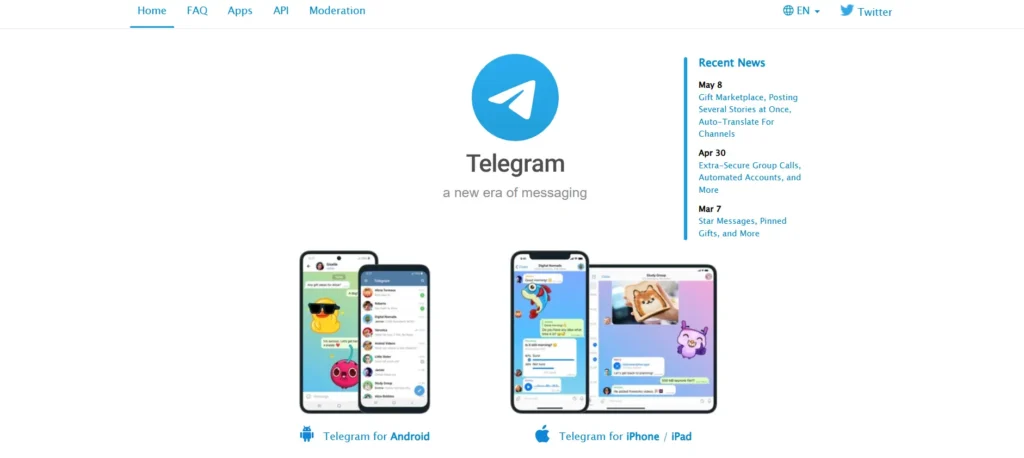 Telegram homepage - secure social media earning app in 2025