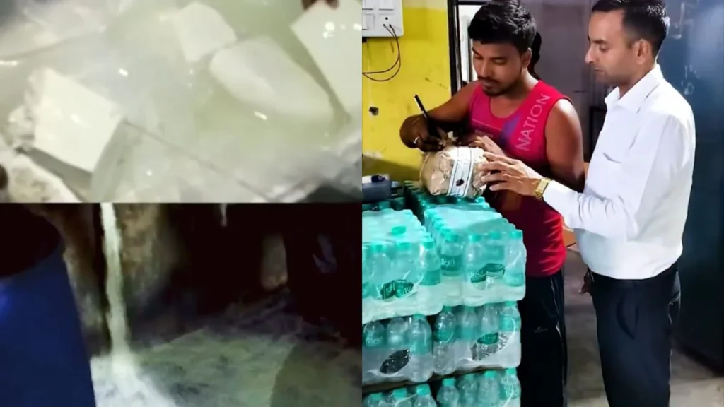 Boxes of fake paneer and unhygienic production unit seized in Uttar Pradesh during a major raid in May 2025
